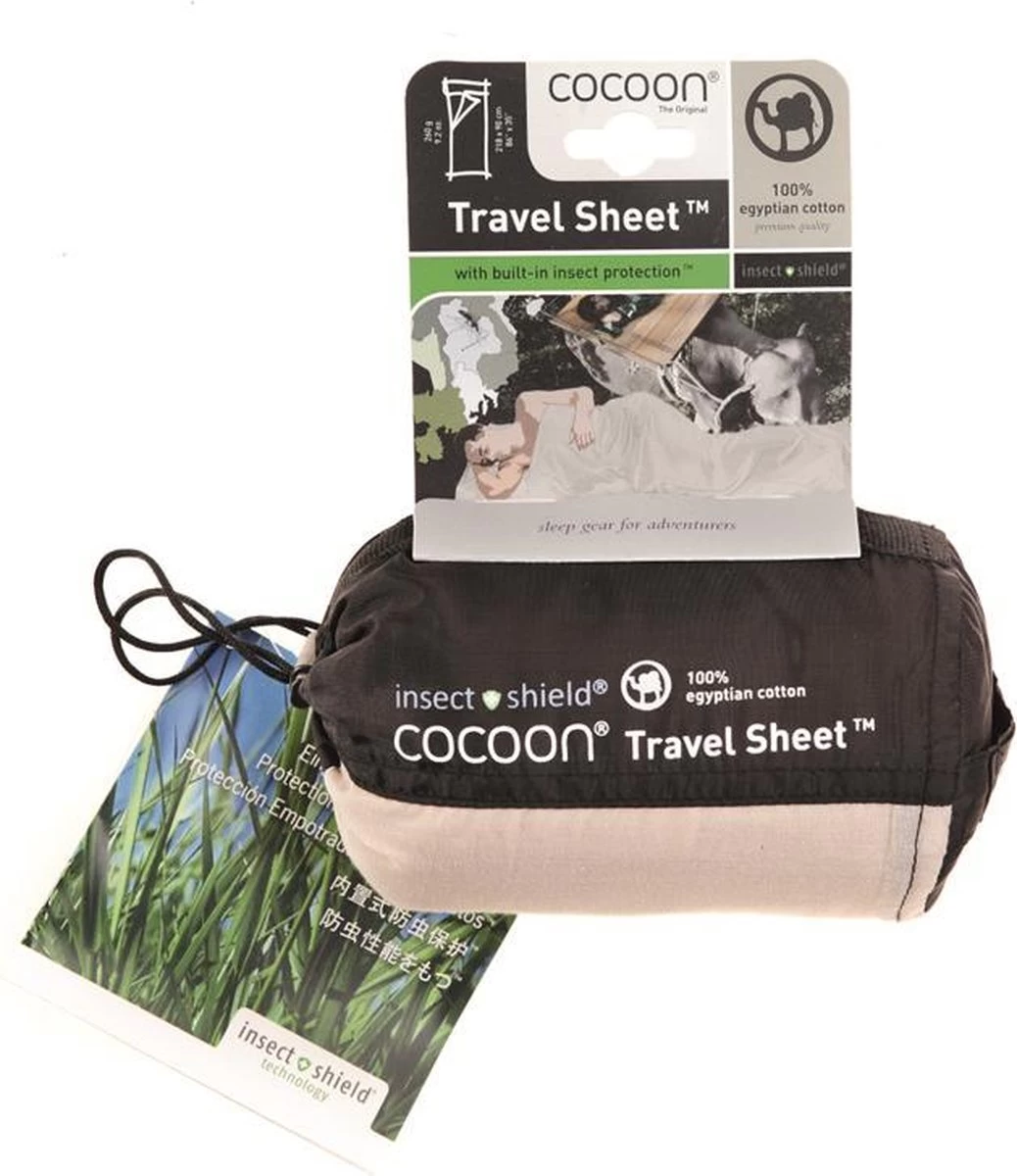 Cocoon TravelSheet - Lakenzak - Egyptisch Katoen - Beige - Afbeelding 6