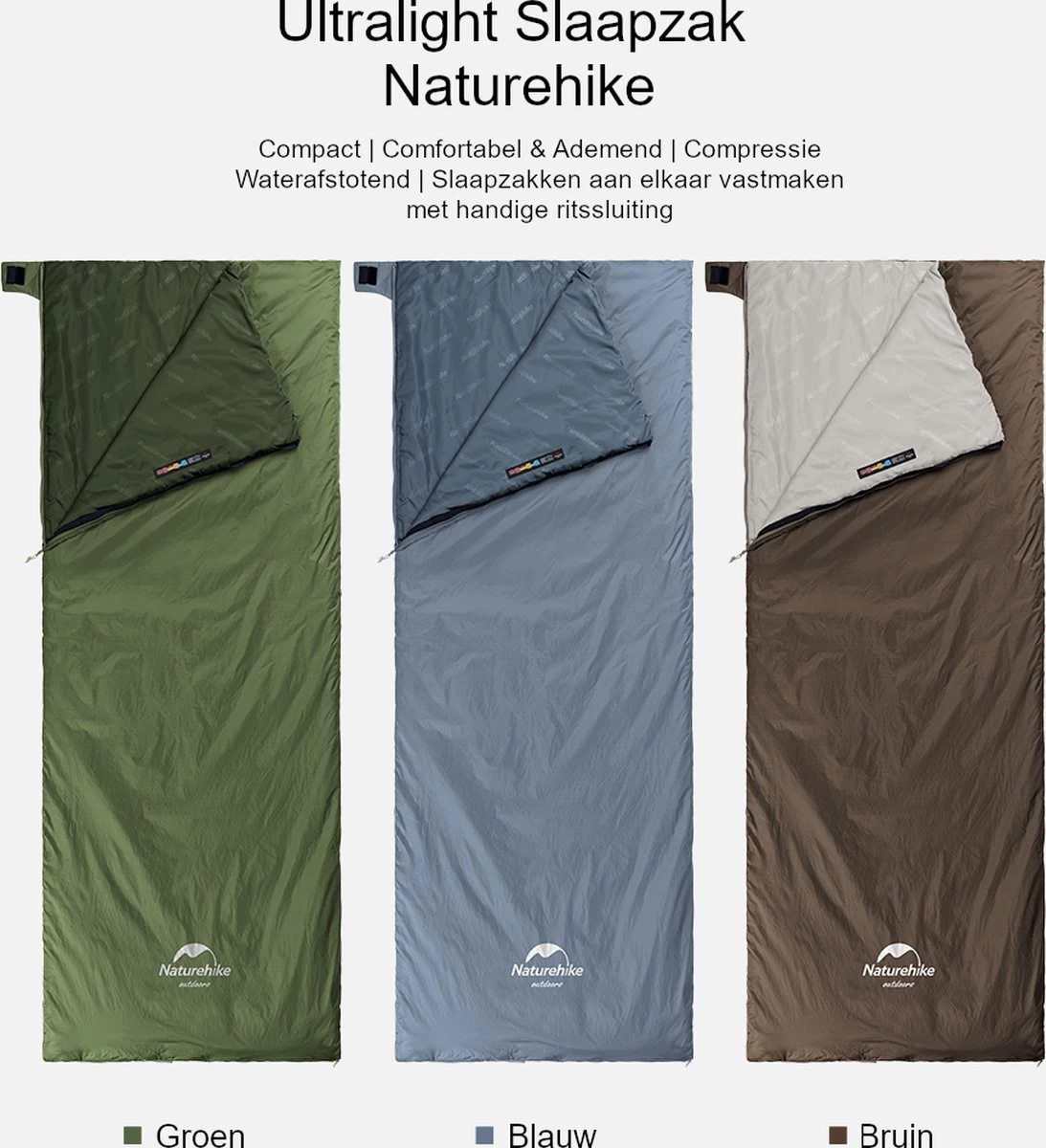 Naturehike® Slaapzak - Lichtgewicht - 190*75cm - Compact - Waterdicht - 3 Seizoenen Slaapzak Lente, Zomer & Herfst - Outdoor - Slaapzakken Volwassen & Kinderen - Afbeelding 8
