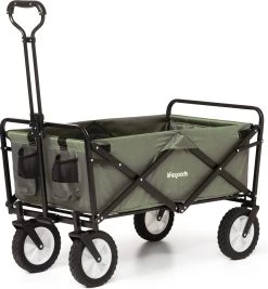 LifeGoods Bolderkar - Opvouwbaar - Draaibare Wielen - 2 Standen - 70KG Draagkracht - Groen