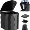 KNGZ Outdoor Gear – Camping Toilet – Nieuw Model – Biologisch Afbreekbare Zakjes – Opvouwbare Camping Toilet Met Deksel – Camping Toilet Hoge Zit – Draagbare WC Emmer Volwassen – Draagbaar Mobiel Potje – Nachtemmer – Opvouwbaar Toilet – Kamperen