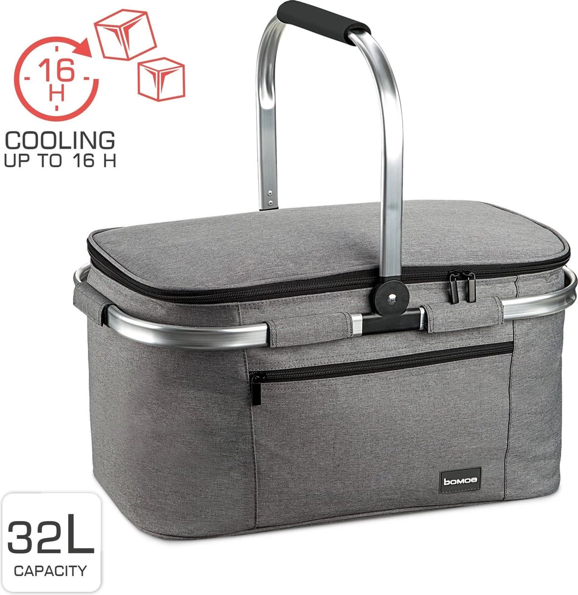 Bomoe Koeltas Picknickmand Opvouwbaar IceBreezer K47 - 47x27x26 Cm - 32 Liter- Perfect Voor Barbecues Of Boodschappen