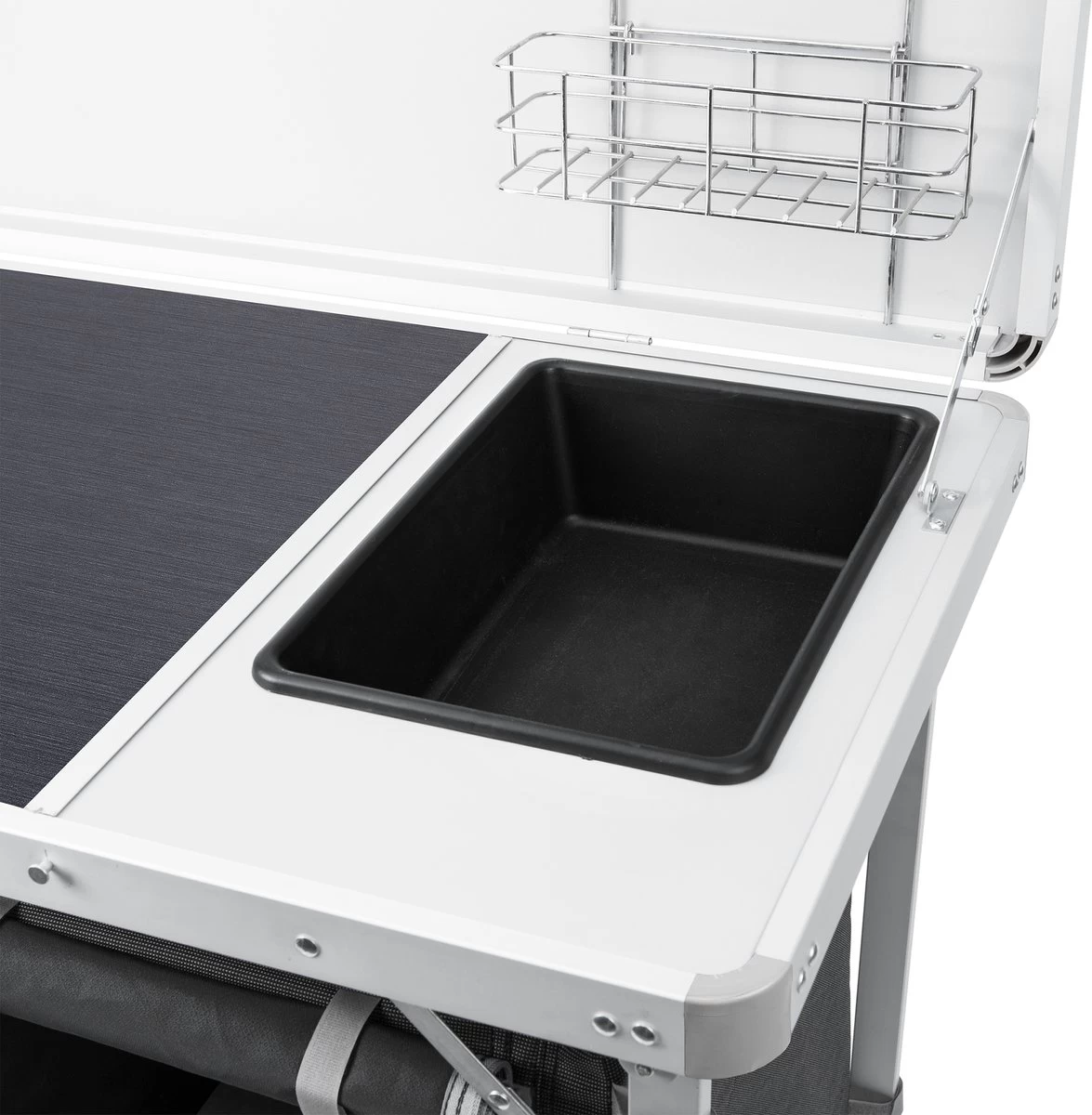 Campart Campingkeuken KI-0757 – Complete Keuken En Campingkast – Opvouwbaar En Inclusief Draagtas - Grijs - Afbeelding 4