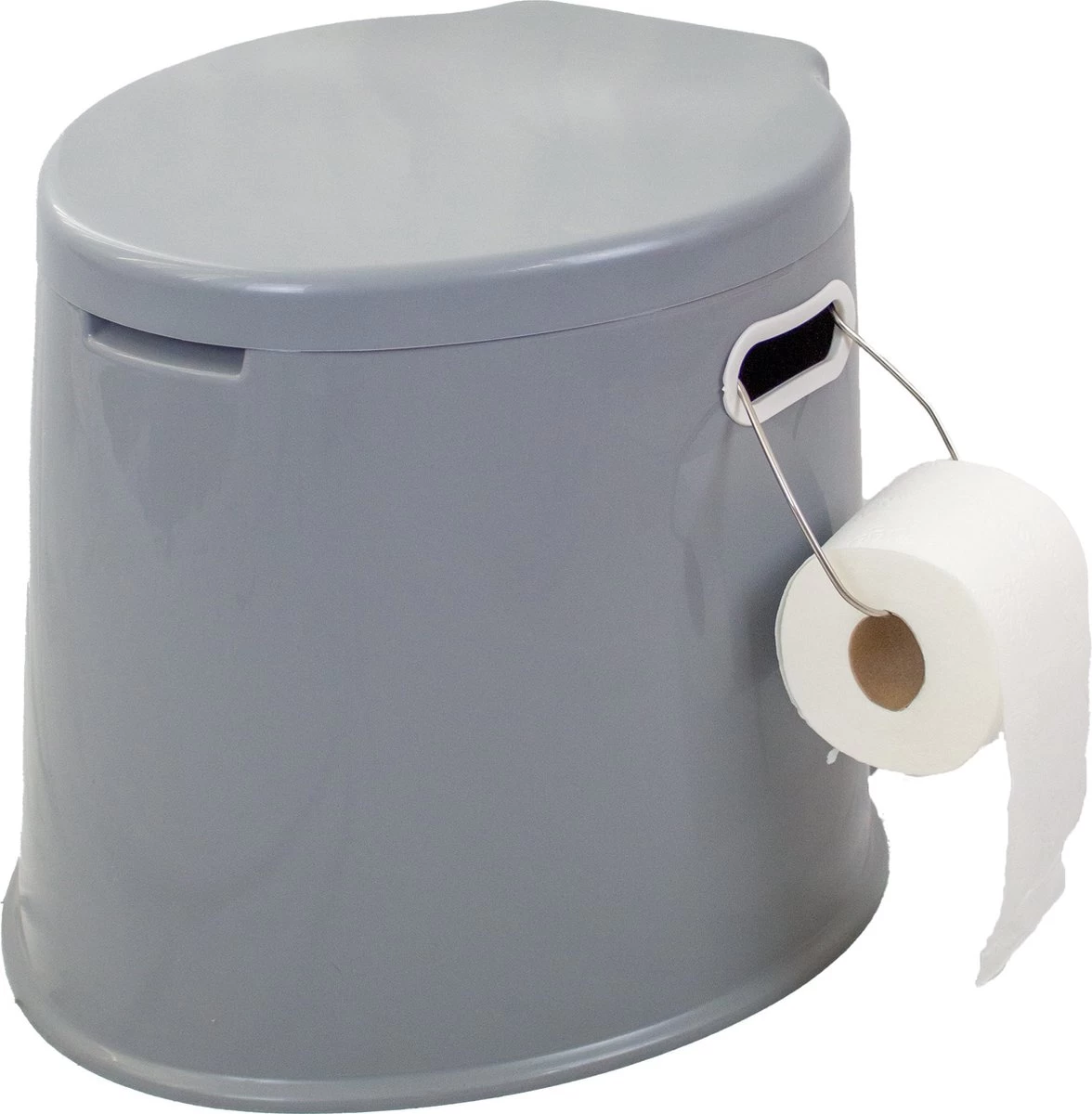 NordFalk Draagbaar Campingtoilet 6 Liter - Camping Toilet Met Binnenemmer - Incl. Deksel En Rolhouder - Afbeelding 2