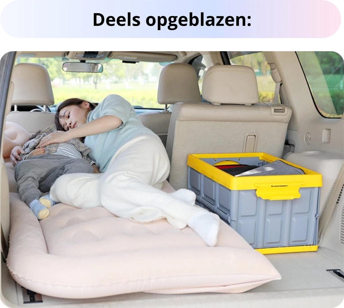 Opblaasbaar Auto Matras - Auto Luchtbed Zwart - Achterbank En Achterbak - Tweepersoons 3-in-1 Universeel Automatras - Inclusief Elektrische Pomp En Accessoires - Kampeer Luchtbed Voor Reizen - Afbeelding 7
