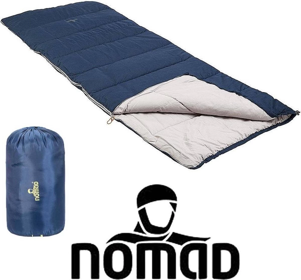 NOMAD® Brisbane Slaapzak | 205x80cm Blauw | Lichtgewicht & Kwalitatief | Dekenmodel Slaapzak | Incl Hoes - Afbeelding 12