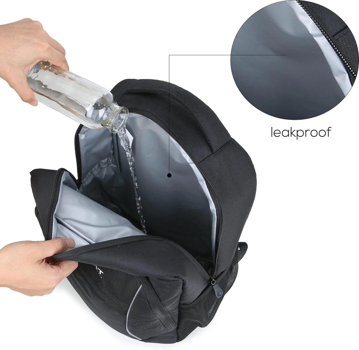 Koelrugtas - 23L - Wandelrugzak - Dagrugzak - Outdoor Rugzak - Dames & Heren - Zwart - Afbeelding 7