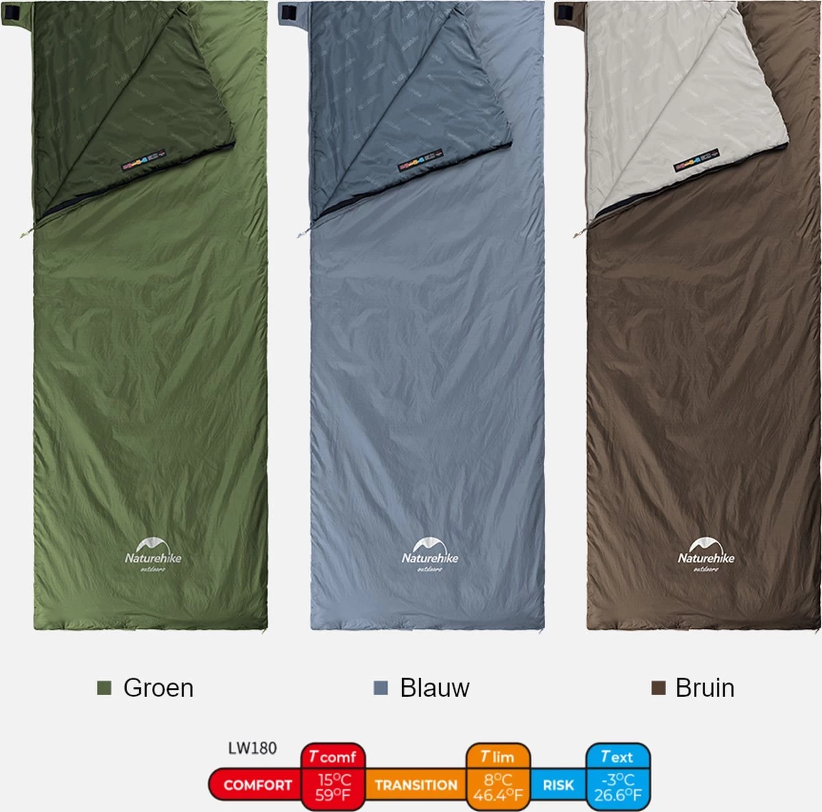 Naturehike® Slaapzak - Lichtgewicht - 190*75cm - Compact - Waterdicht - 3 Seizoenen Slaapzak Lente, Zomer & Herfst - Outdoor - Slaapzakken Volwassen & Kinderen - Afbeelding 7