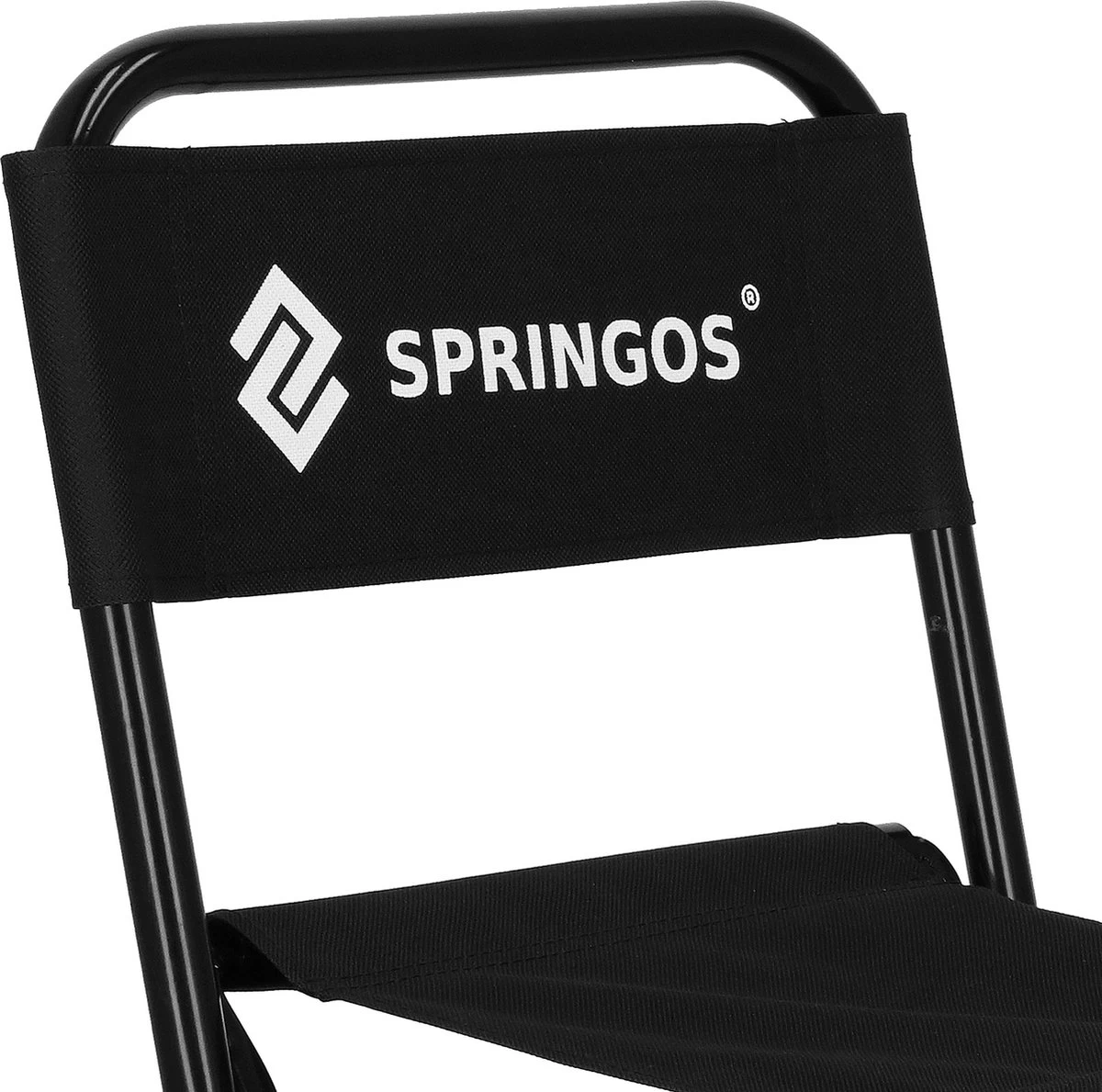 Springos Campingstoel | Kampeerstoel | Vouwstoel | Klapstoel | Zwart - Afbeelding 12