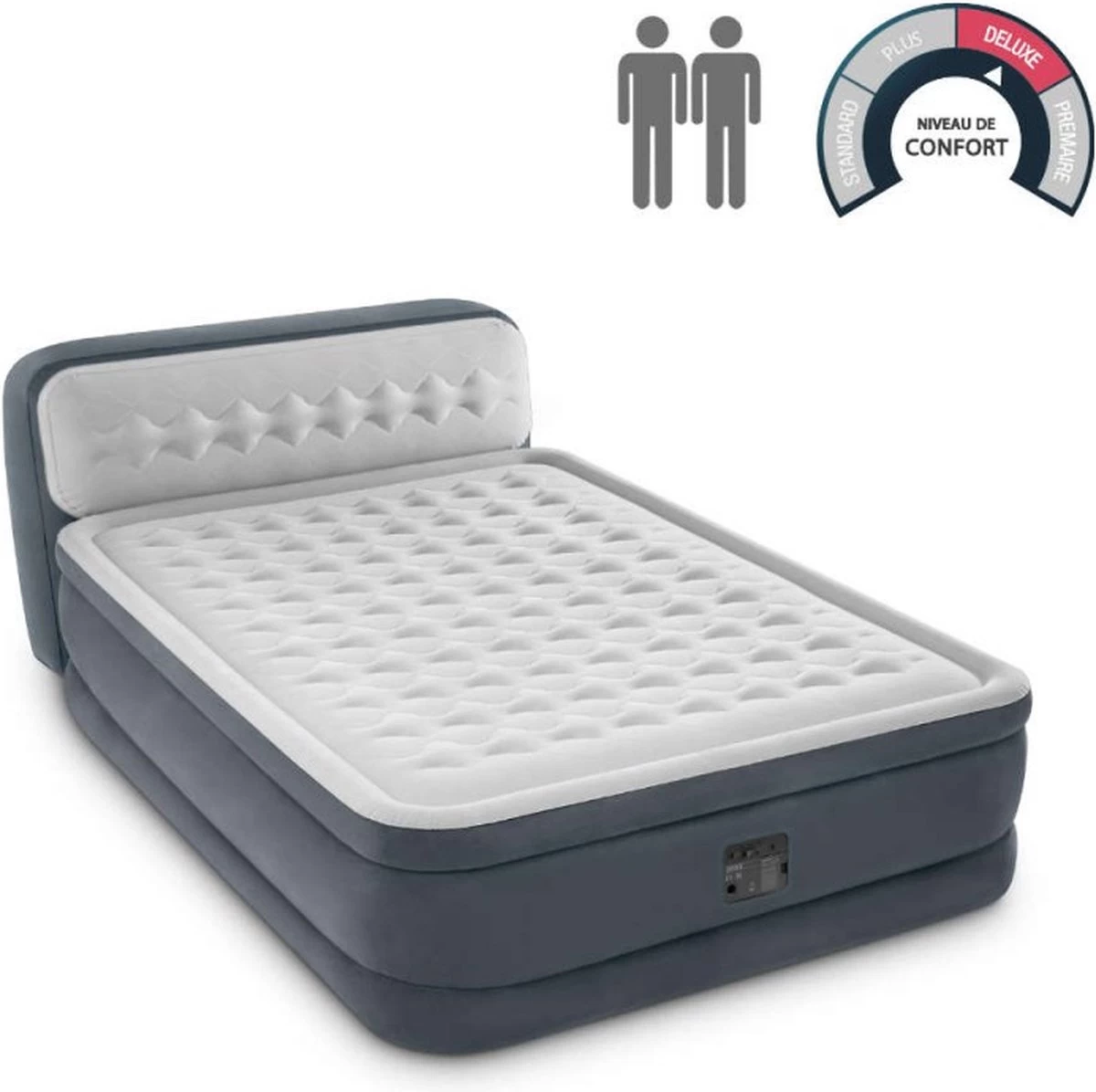 Intex 64448 - Queen Deluxe Ultra-Plush Zelfopblazend 2-persoons Luchtbed Met Hoofdboord (203x152x46cm) - Afbeelding 13