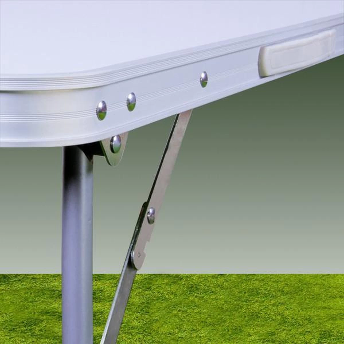Merkloos Aluminium Inklapbare Tuintafel - Campingtafel - 80x60x68 Cm - Afbeelding 5