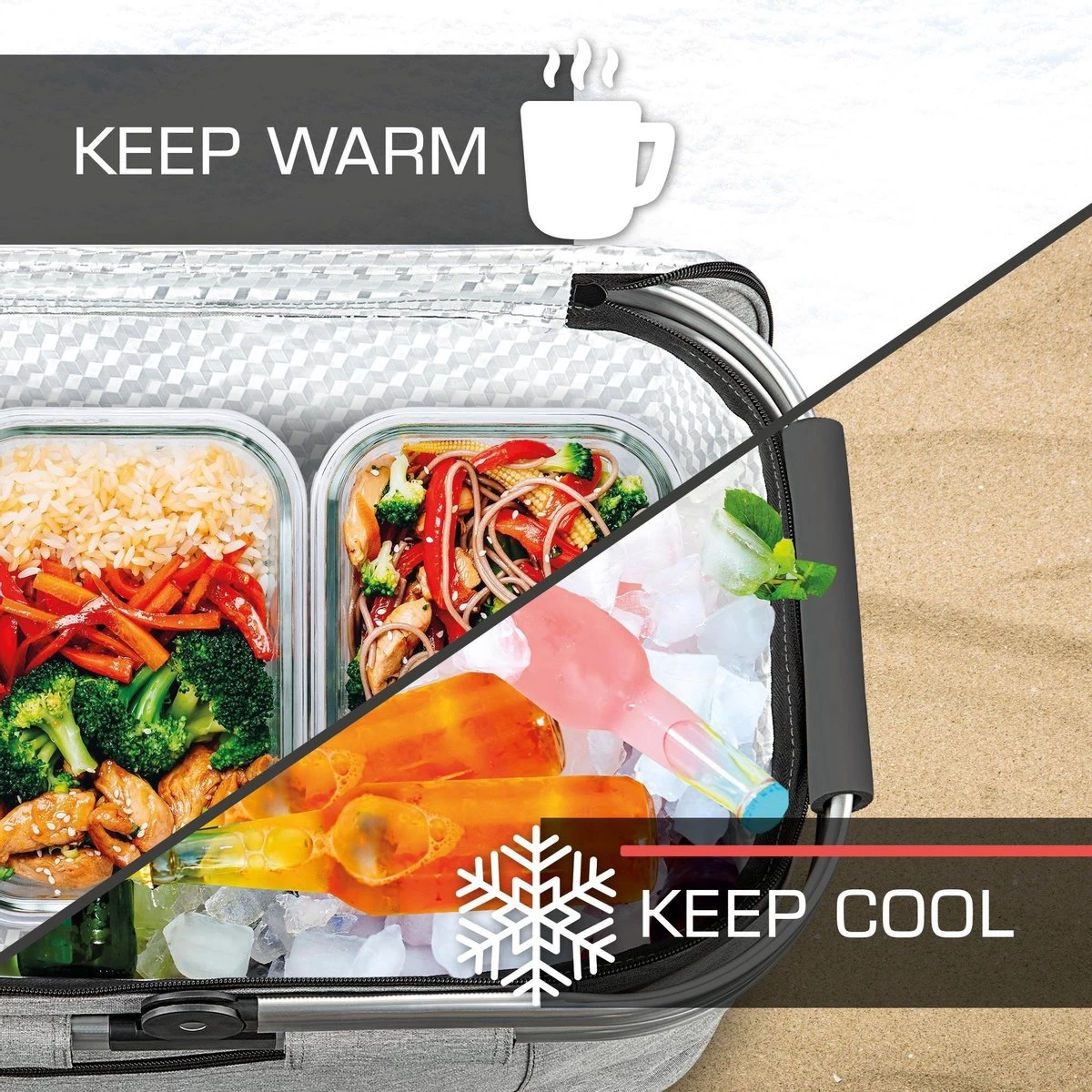 Bomoe Koeltas Picknickmand Opvouwbaar IceBreezer K47 - 47x27x26 Cm - 32 Liter- Perfect Voor Barbecues Of Boodschappen - Afbeelding 3