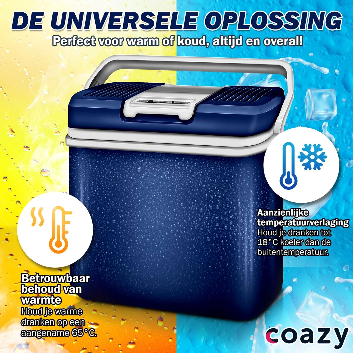 Coazy Koelbox 24L Elektrisch 12v 230 Volt - Met ECO Modus Voor Auto & Camping - Elektrische Frigobox Klein - Verkoelt En Verwarmt - Eco Modus - MiniBar - Electrische Mini Koelkast - Afbeelding 4