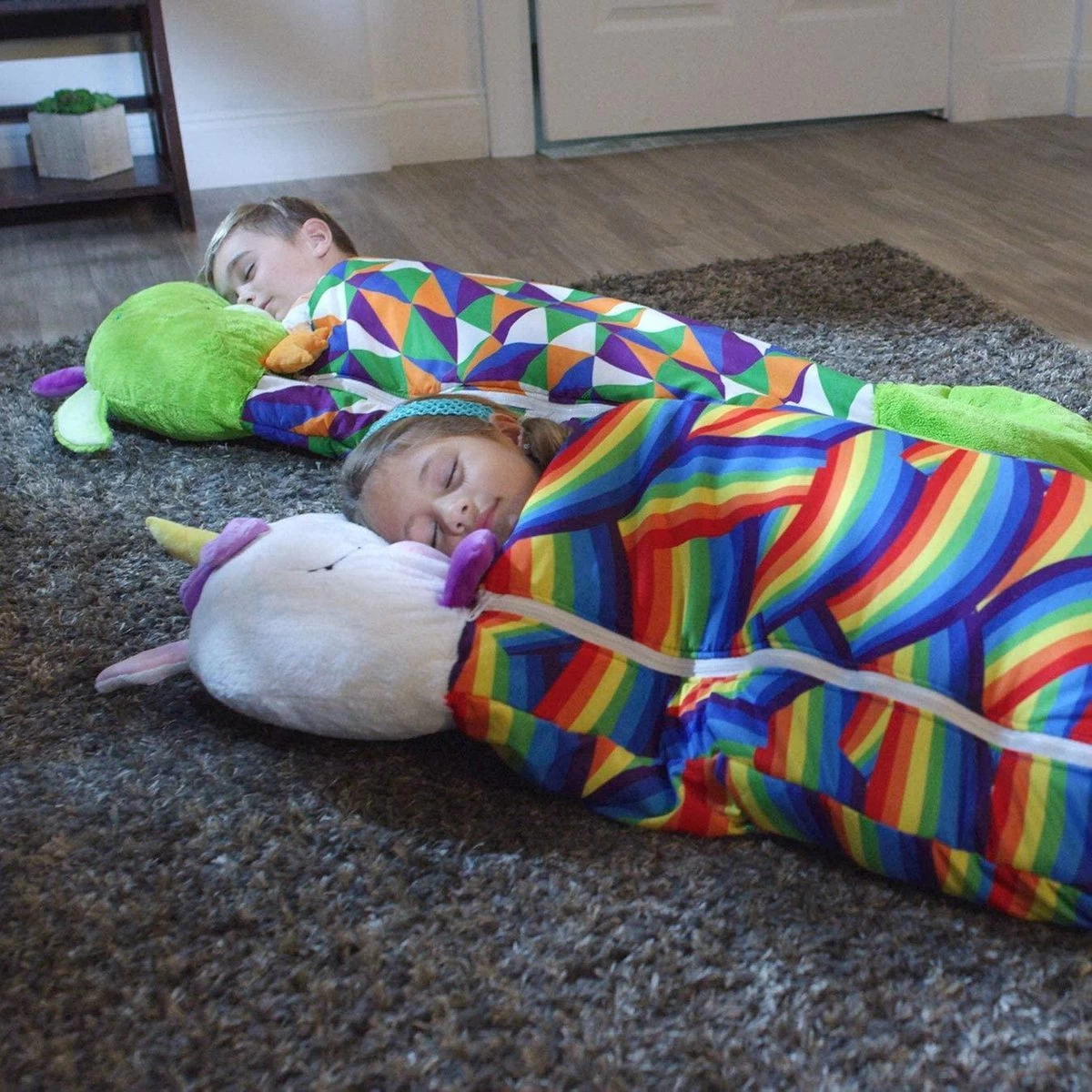 Unicorn Slaapzak -180 Cms | Kinderslaapzak | Slaapzak Junior | Nappers | Children Sleeping Bag | Kinderen Slaapzak | Super Soft 2 In 1 Fun Pillow &Sleepy For Boys | Unicorn Slaapzak | Zachte Slaapzak | Knuffel Slaapzak | 2 In 1 Slaapzak | Kinderen - Afbeelding 3