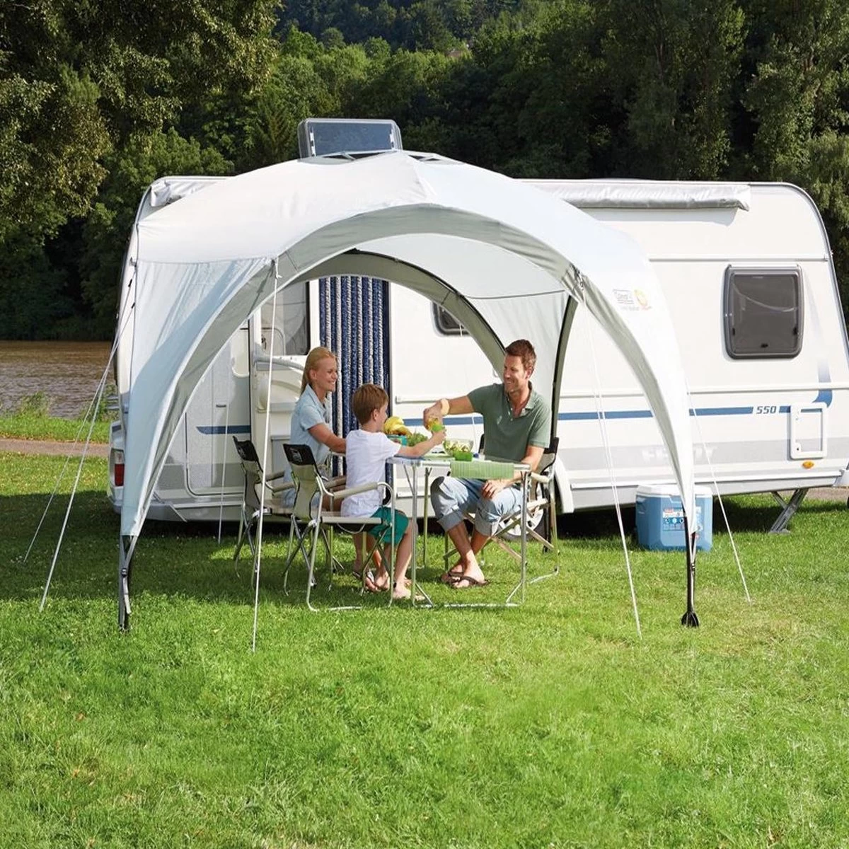 Coleman Event Shelter XL Partytent - 4.50 X 4.50 Meter - Groen/grijs - Afbeelding 4