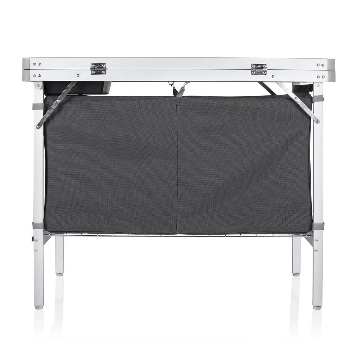 Campart Campingkeuken KI-0757 – Complete Keuken En Campingkast – Opvouwbaar En Inclusief Draagtas - Grijs - Afbeelding 7