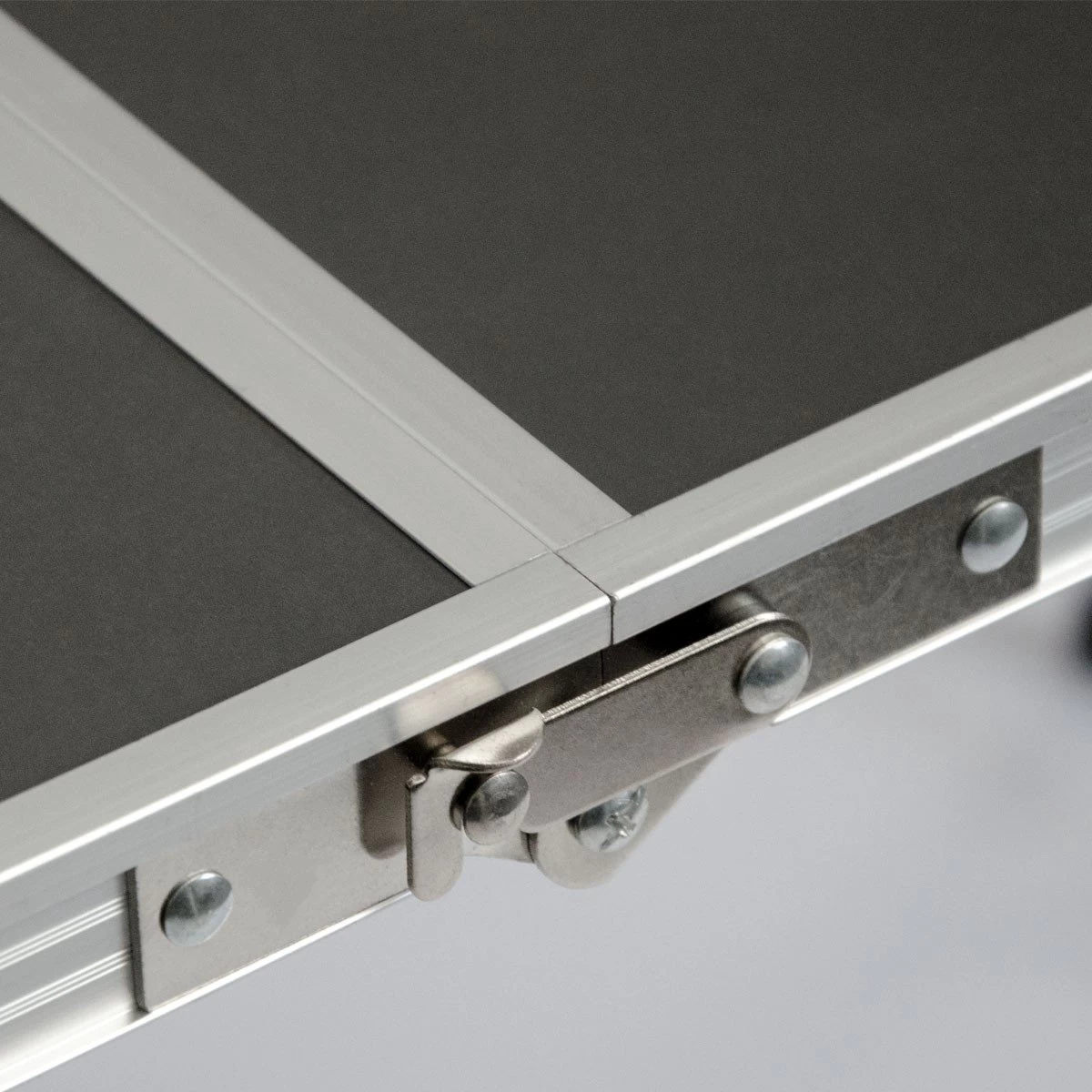 Aluminium Kampeertafel 120x60cm - Campingtafel Inklapbaar - 3-voudig Verstelbare Vouwtafel Antraciet - Afbeelding 5