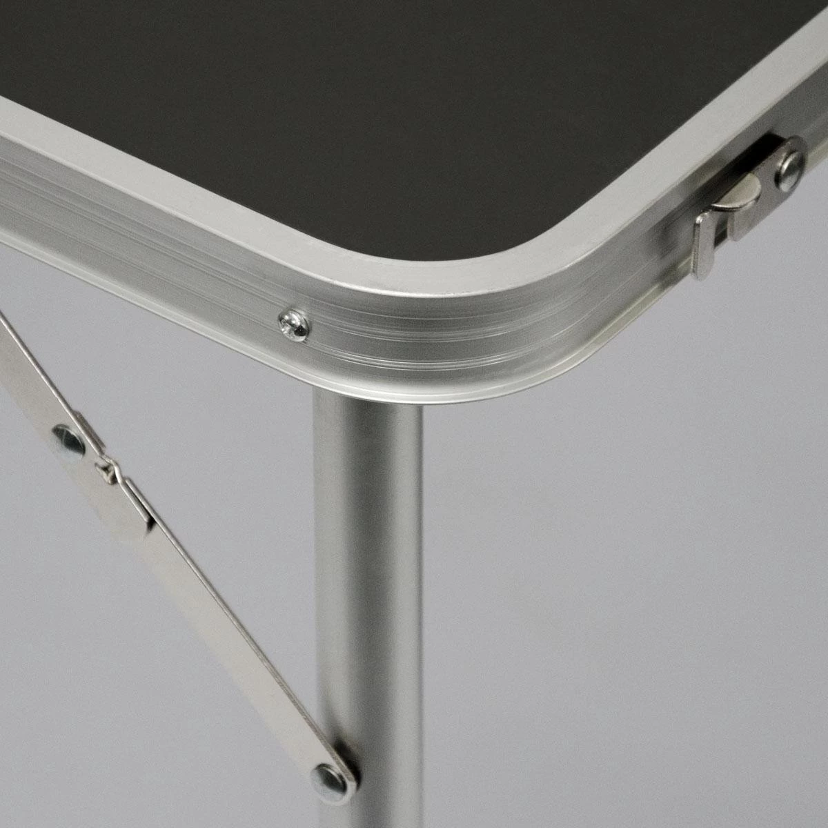 Aluminium Kampeertafel 120x60cm - Campingtafel Inklapbaar - 3-voudig Verstelbare Vouwtafel Antraciet - Afbeelding 11
