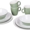 Bo-Camp Servies - Campingbord - 100% Melamine - 16-delig - Groen