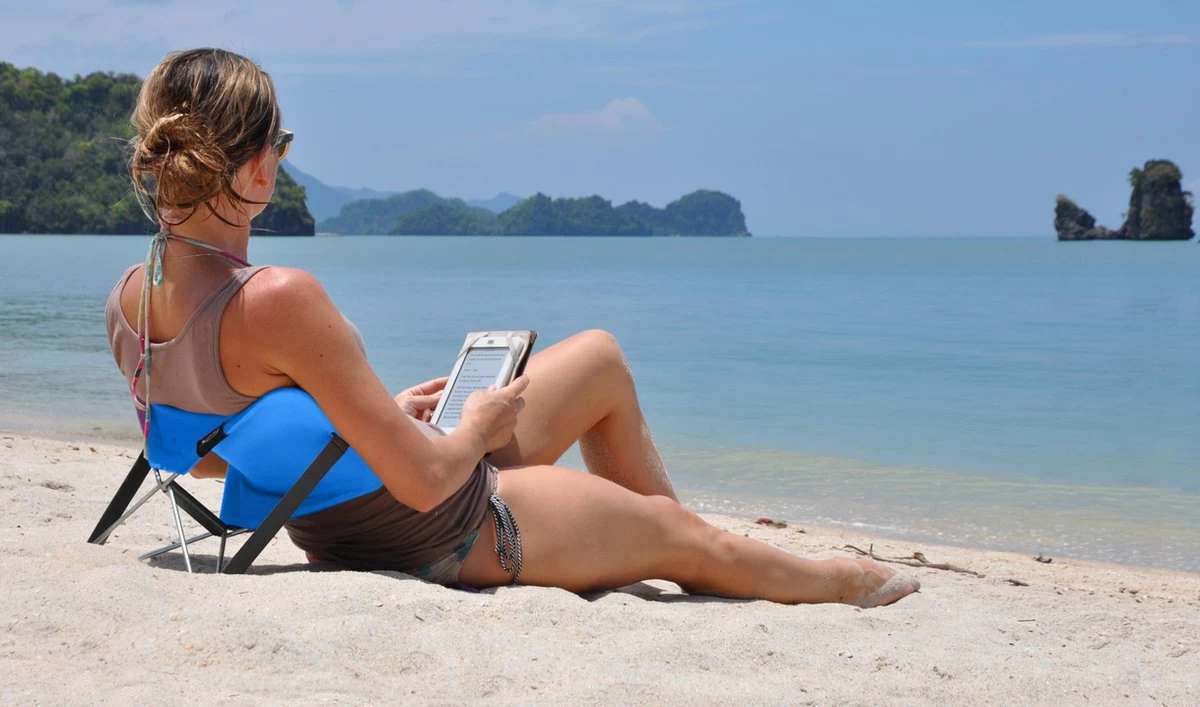 Y-ply Ruggensteuntje - Strandstoel - Opvouwbaar - Rood - Afbeelding 4