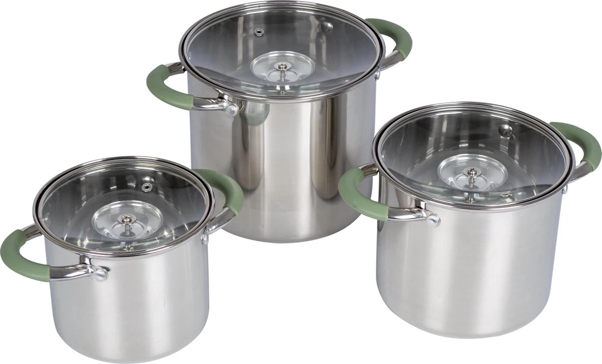 Bo-Camp - Pannenset - Elan Plus - 3-Delig - RVS - Afbeelding 4