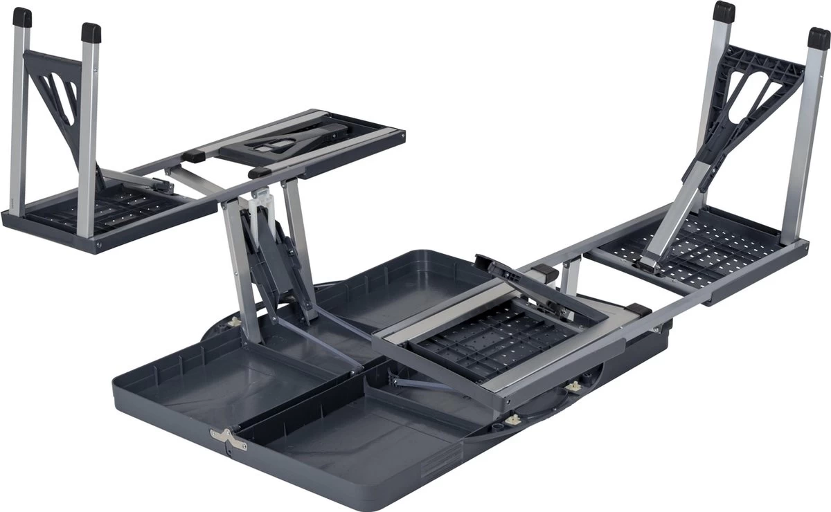 Bo-Camp Picknicktafel - Basic - Inklapbaar - Grijs - Afbeelding 5