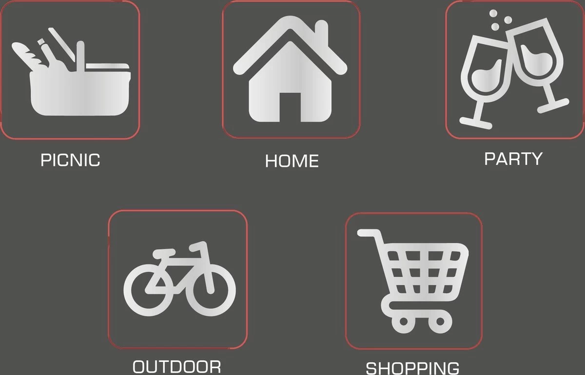 Bomoe Koeltas Picknickmand Opvouwbaar IceBreezer K47 - 47x27x26 Cm - 32 Liter- Perfect Voor Barbecues Of Boodschappen - Afbeelding 8