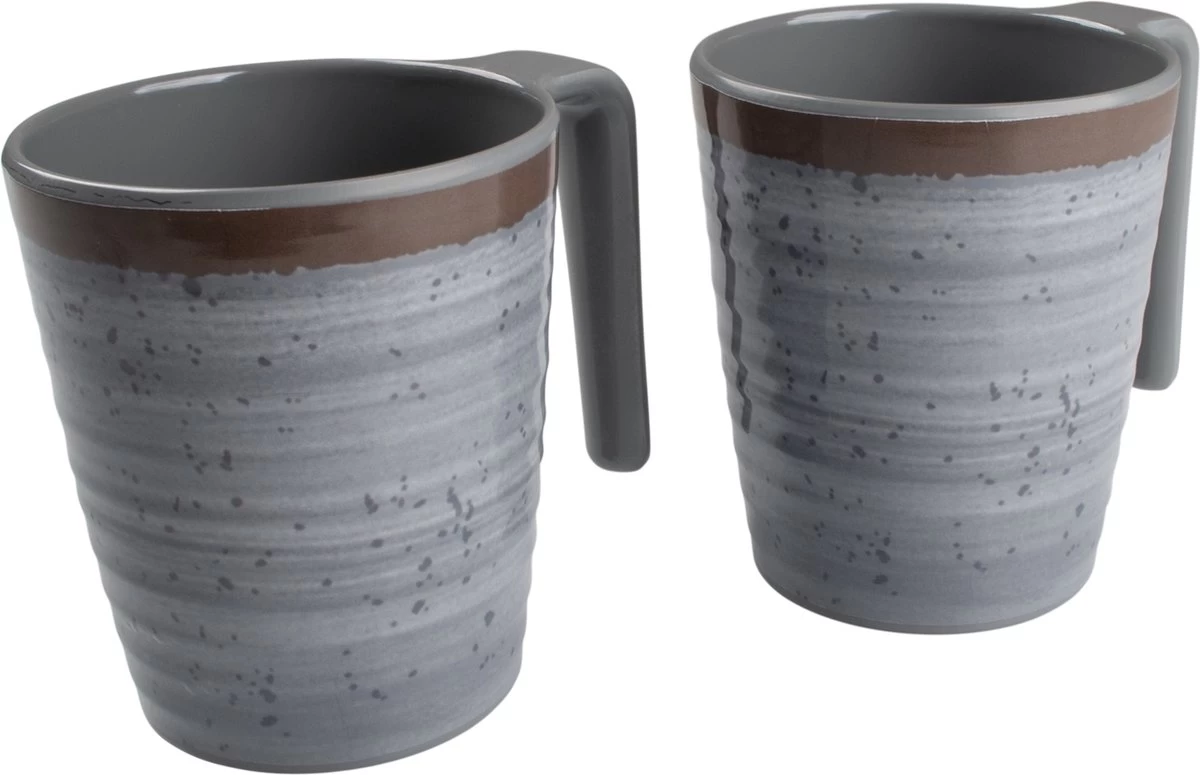 Bo-Camp - Mok - Halo - L - 4 Stuks - Grijs - Afbeelding 2