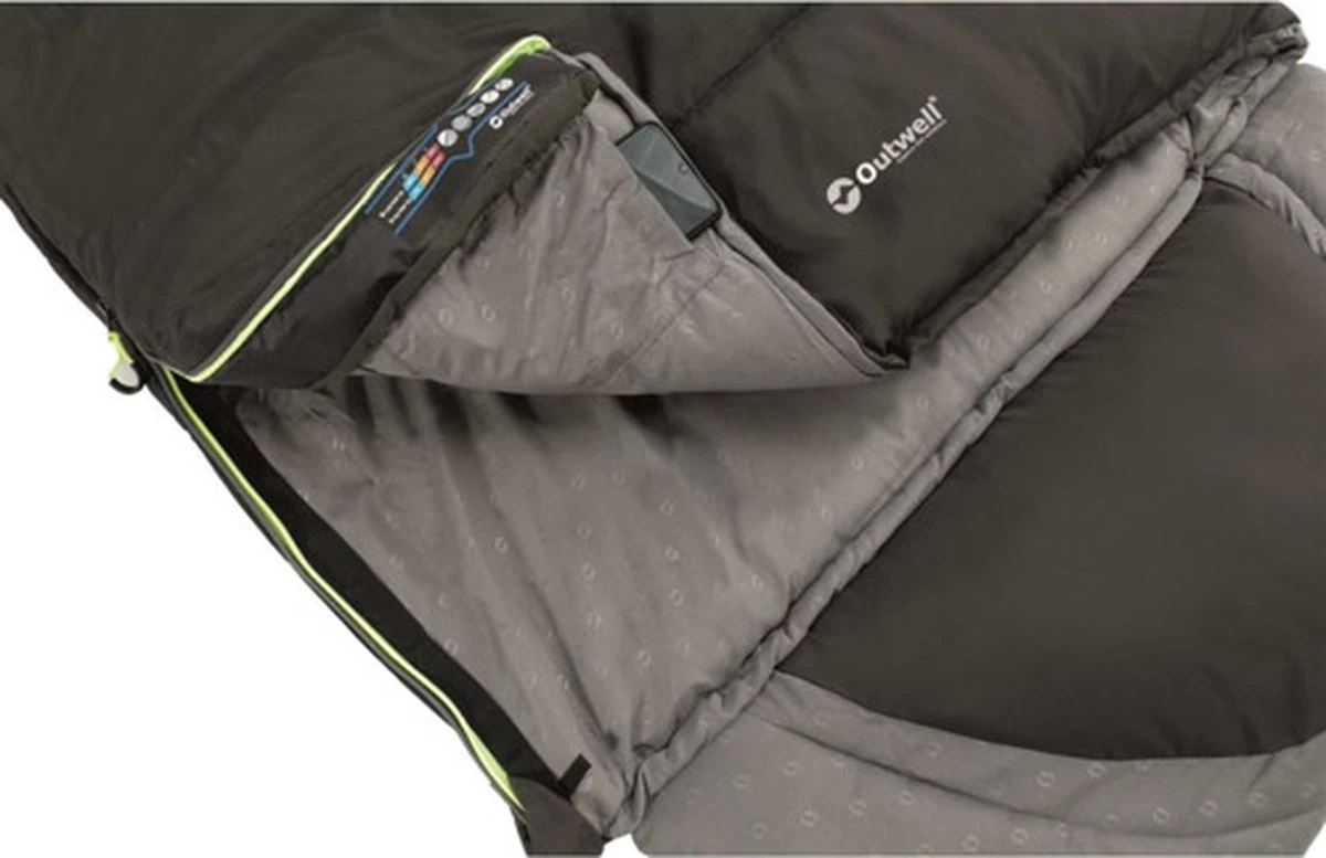 Outwell Slaapzak Contour Rits Links Zwart - Afbeelding 12