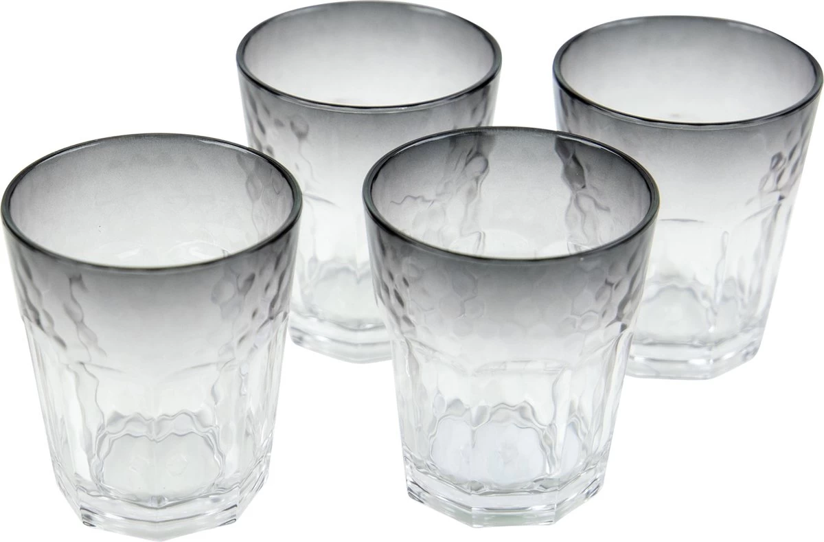 Bo-Camp Limonade Glas - Campingglas - Smoke - 4 Stuks - 200 Ml