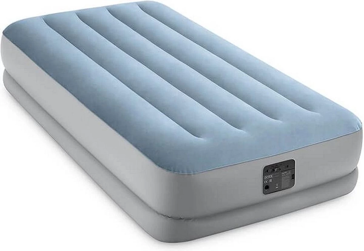 Intex 64166NP Raised Comfort Luchtbed 191x99x36 Cm Lichtblauw/Grijs - Afbeelding 4