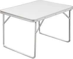 Merkloos Aluminium Inklapbare Tuintafel - Campingtafel - 80x60x68 Cm