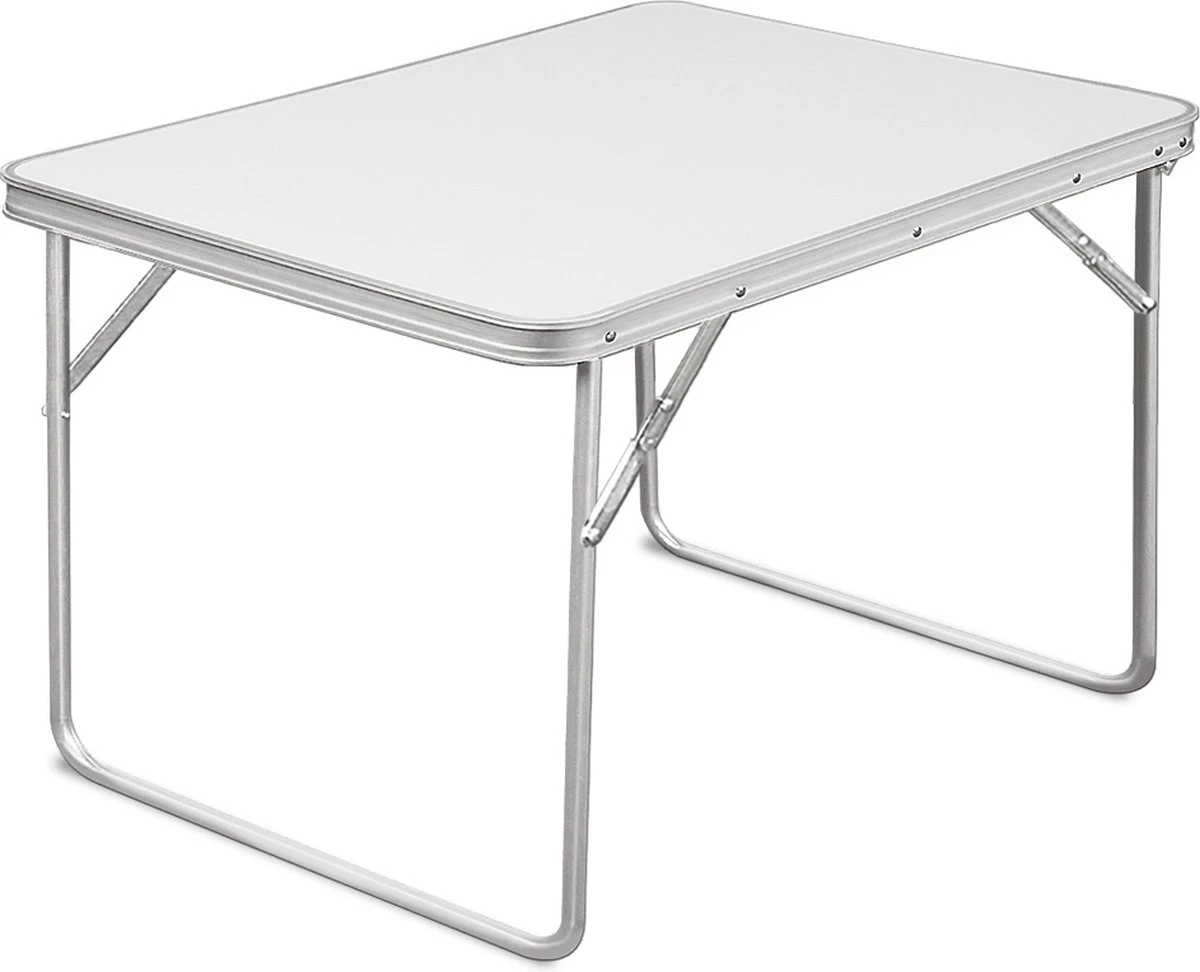 Merkloos Aluminium Inklapbare Tuintafel - Campingtafel - 80x60x68 Cm