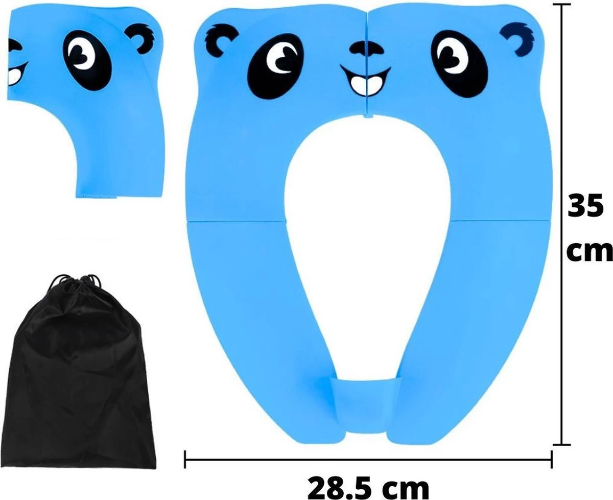 Blauwe Opvouwbare Toilet Zitje - WC Verkleiner - WC Bril Verkleiner- Urinoirs Kind - Toilet Training - Plas Trainer Zitje - Reis Accessoires - Camping Toilet Zitje - Toilet Verkleiner - Toilet Bril Verkleiner - Afbeelding 4