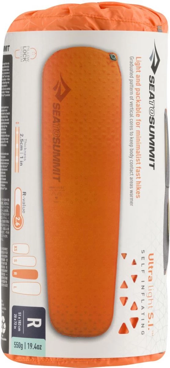 Sea To Summit UltraLight S.I. Regular - Zelf Opbaasbare Slaapmat - 2.5cm - 550g - Oranje - Afbeelding 15