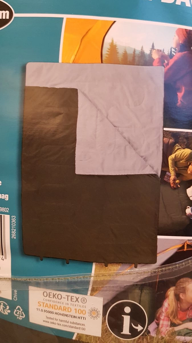 Froyak - 2-persoons Slaapzak XXL Groen 225 X 150 Cm - 2 Persoons Slaapzak Envelop Model Extra Large - Afbeelding 3