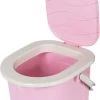 Branq Toiletemmer Draagbaar Met Deksel - 15,5L - Roze