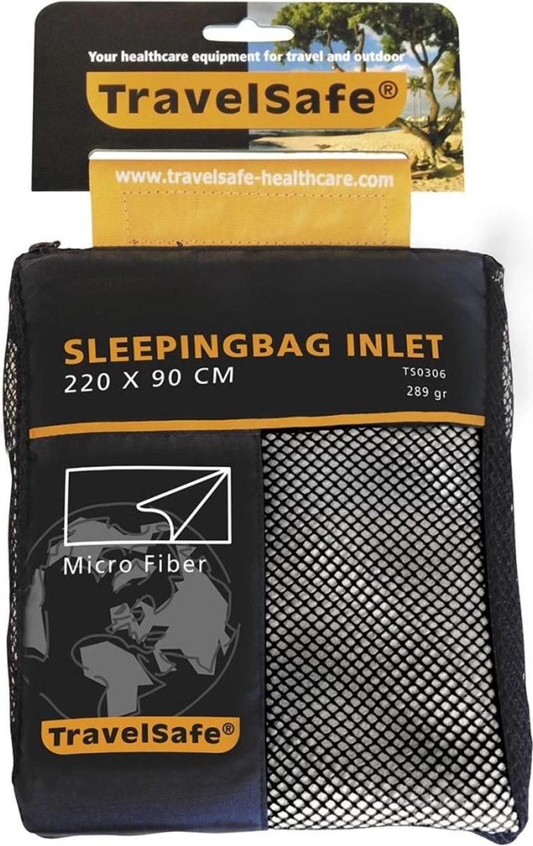Travelsafe Microfiber Inlet - Deken - 1pers. - White Natural
