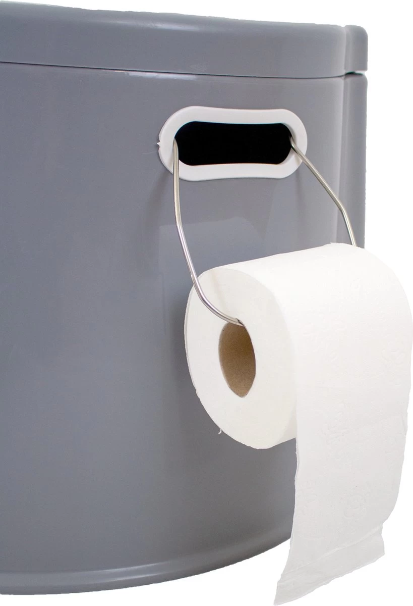 NordFalk Draagbaar Campingtoilet 6 Liter - Camping Toilet Met Binnenemmer - Incl. Deksel En Rolhouder - Afbeelding 5