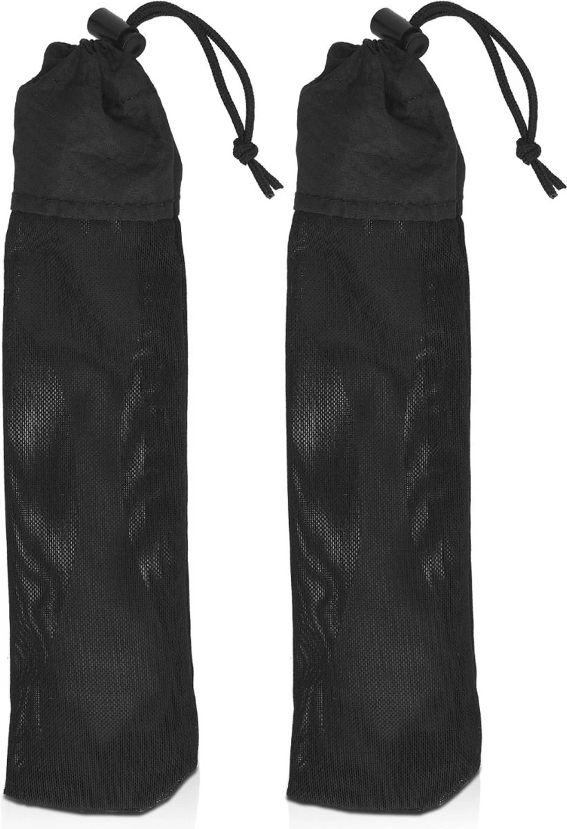 Navaris 2x Spork Titanium Campingbestek - Vork, Mes En Lepel In één - Bestek Voor Onderweg En Op Reis - Lichtgewicht - Inclusief Bewaarzakje - Afbeelding 3