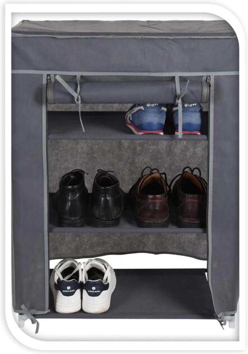 Merkloos GARDEROBE KAST - 3 SCHAPPEN - 60X30X80 CM - Afbeelding 3