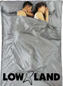 LOWLAND OUTDOOR® Lakenzak - 100% Zijde - 2 Persoons - 220x160cm - 255 Gram