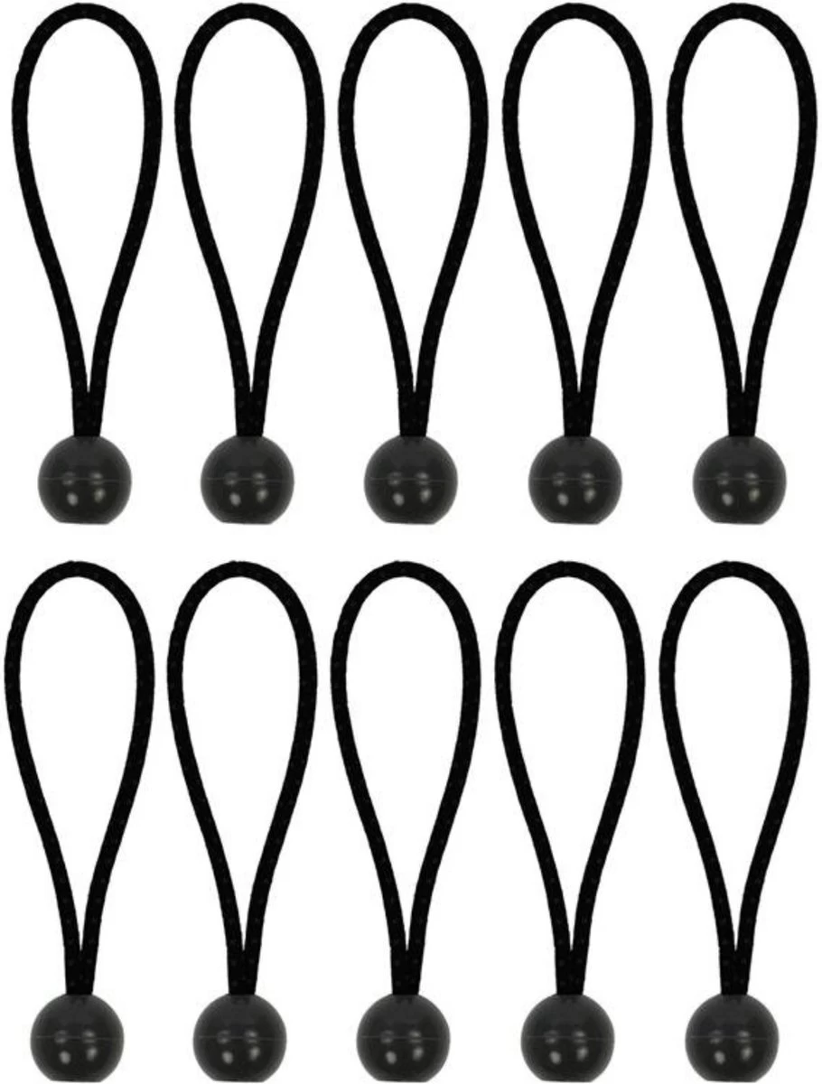 ProPlus 365644 Tentspannerset Zeltspanner-Set 10 Stück - Elastisch 15cm Mit Kunststoffball 10 Stuk(s)